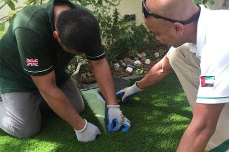 artificial grass installation process dubai uae 11